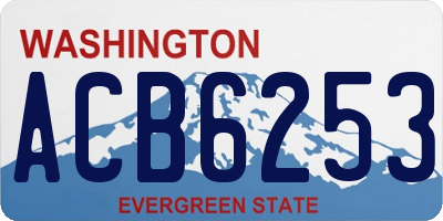 WA license plate ACB6253