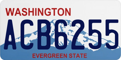 WA license plate ACB6255