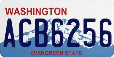 WA license plate ACB6256