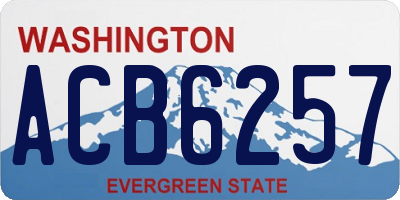 WA license plate ACB6257