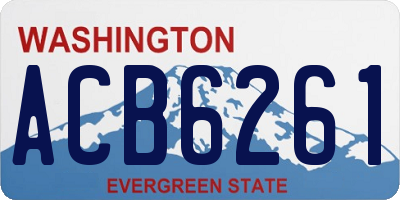 WA license plate ACB6261