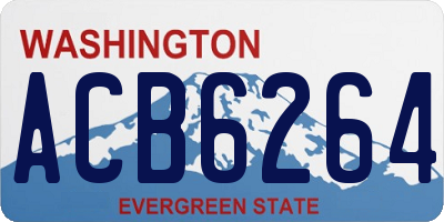 WA license plate ACB6264