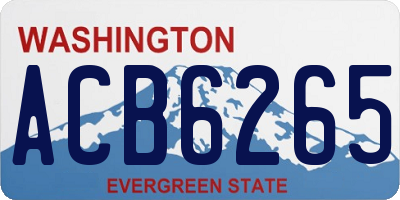 WA license plate ACB6265