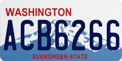 WA license plate ACB6266