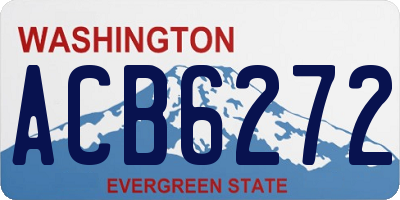 WA license plate ACB6272