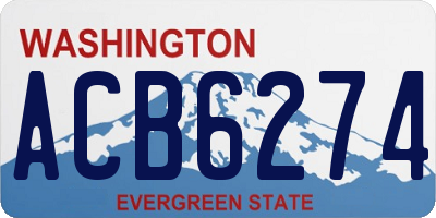 WA license plate ACB6274