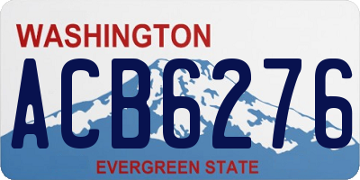 WA license plate ACB6276