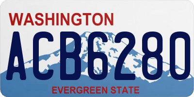 WA license plate ACB6280