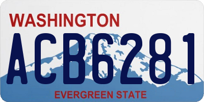 WA license plate ACB6281