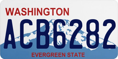 WA license plate ACB6282