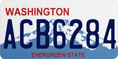 WA license plate ACB6284