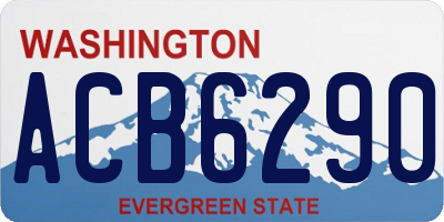 WA license plate ACB6290