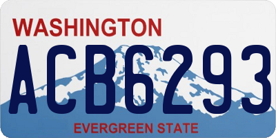 WA license plate ACB6293