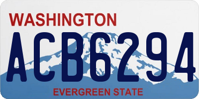 WA license plate ACB6294