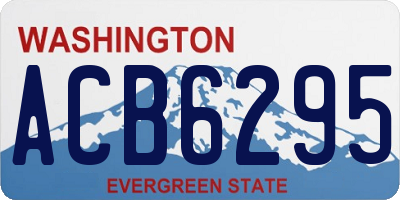 WA license plate ACB6295