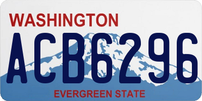 WA license plate ACB6296