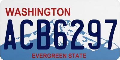 WA license plate ACB6297