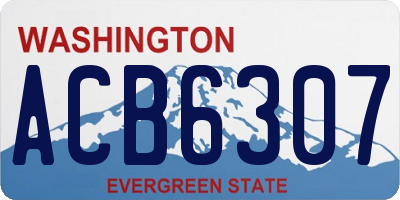 WA license plate ACB6307