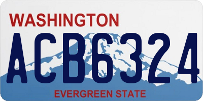 WA license plate ACB6324