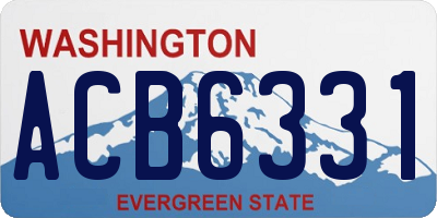 WA license plate ACB6331