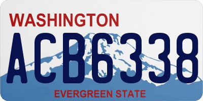 WA license plate ACB6338