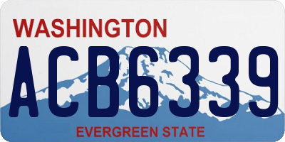 WA license plate ACB6339