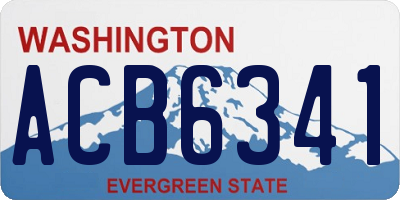 WA license plate ACB6341