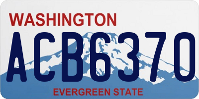WA license plate ACB6370