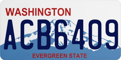 WA license plate ACB6409