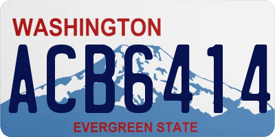 WA license plate ACB6414