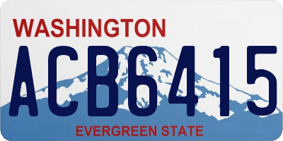WA license plate ACB6415