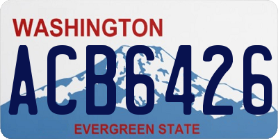 WA license plate ACB6426