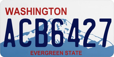 WA license plate ACB6427