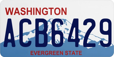 WA license plate ACB6429