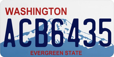 WA license plate ACB6435