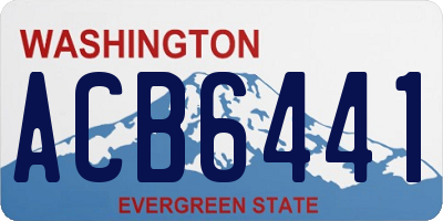 WA license plate ACB6441