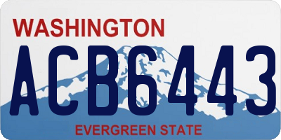 WA license plate ACB6443