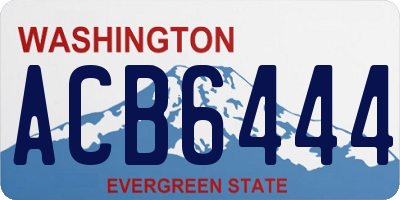 WA license plate ACB6444