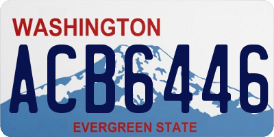 WA license plate ACB6446
