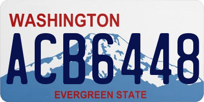 WA license plate ACB6448