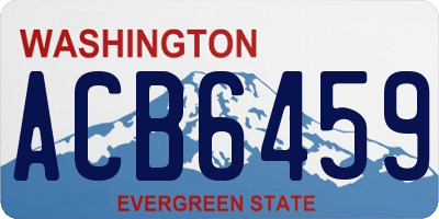 WA license plate ACB6459