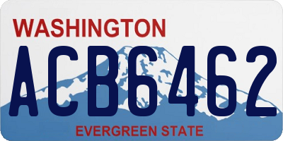 WA license plate ACB6462