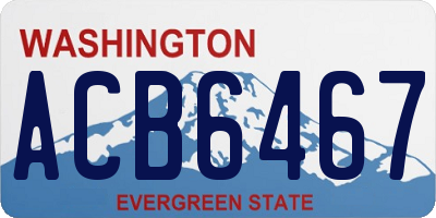 WA license plate ACB6467