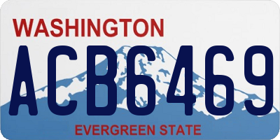 WA license plate ACB6469
