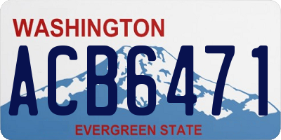 WA license plate ACB6471