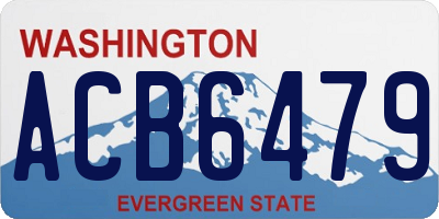 WA license plate ACB6479