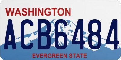 WA license plate ACB6484