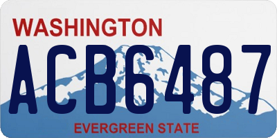 WA license plate ACB6487