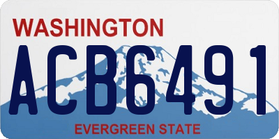 WA license plate ACB6491