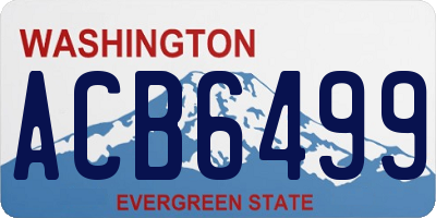 WA license plate ACB6499